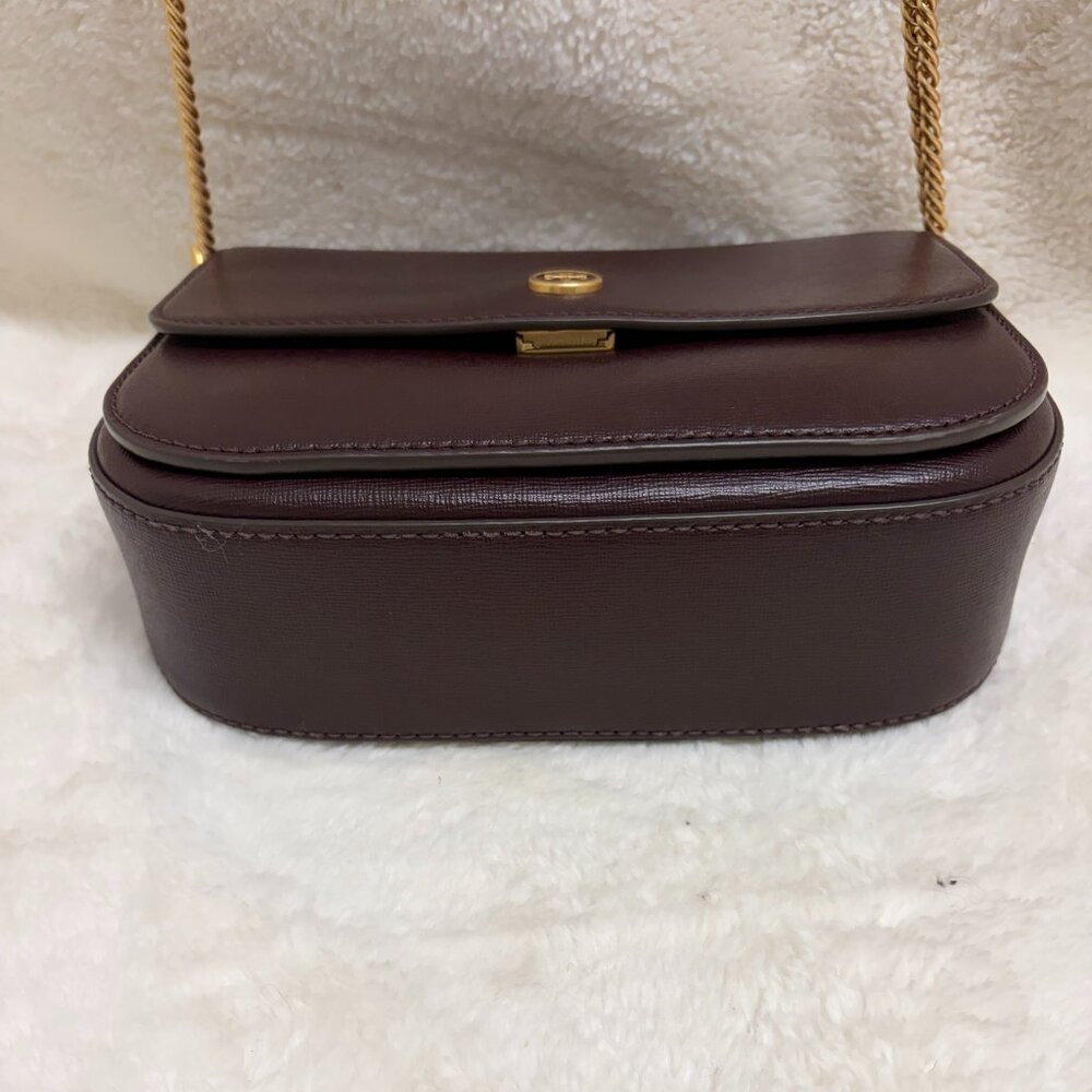 Gorgeous Tory Burch Robinson Convertible Bag Deep Wine Color - Picture 5 of 15